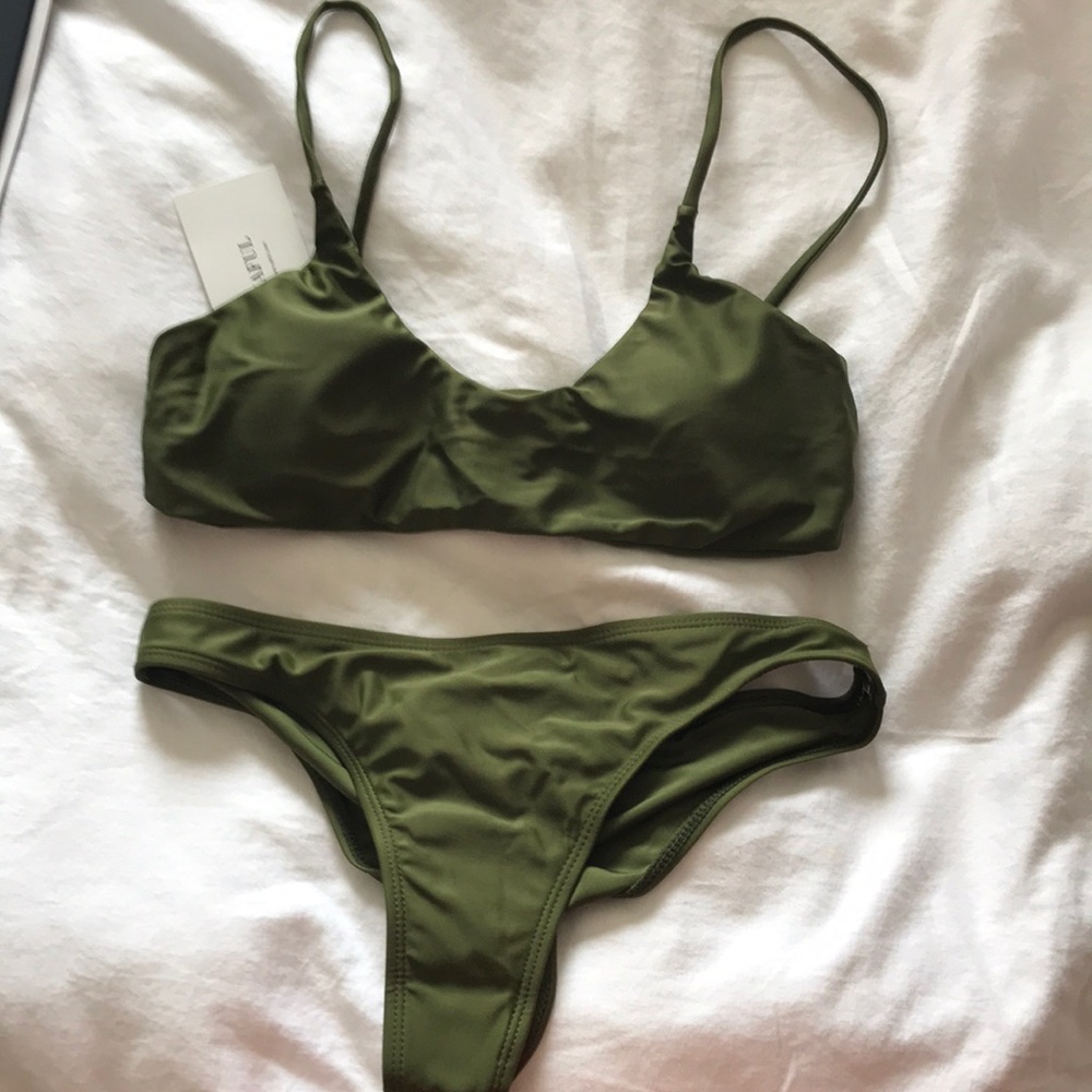 Army green bathing suit!